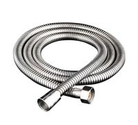 Manguera de ducha negra/plateada, flexible, acero inoxidable, extensión larga for tubería baño(200CM Silver)