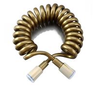Manguera de ducha retráctil 2 m, manguera telescópica antitorsión G1/2 con revestimiento PU reforzado y cobre, sin enredos(Gold)