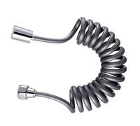 Manguera de ducha retráctil, manguera con resorte antitorsión G1/2 PU reforzado y ajuste cobre, rociador bidé flexible(3 meters)