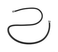 Manguera de ducha, tubo de ducha, diseño de silicona a prueba de explosiones, compatible con agua fría caliente, tubo calentador de agua para baño, 4 puntos (negro)