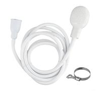 Manguera de ducha y accesorio de cabezal para mezclador de lavabo de un solo grifo con conectores de goma, sellado hermético, spray de ducha blanco para personas y mascotas (2 m)
