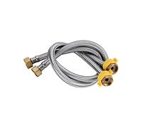 Manguera de entrada de agua flexible, 1 par de mangueras de conexión de grifo de lavabo de cocina integral, tubo trenzado de alambre de acero inoxidable 304 Manguera de tubo de entrada de agua doble,