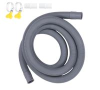Manguera de Entrada, Manguera Lavadora Universal, Kit Entrada Agua 2M No Extensible, 1 Conector 20mm con 2 Abrazaderas, para Lavavajillas Cocina Lavadero Instalación