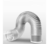Manguera de escape de aire acondicionado con 2 abrazaderas de diámetro 80/100/110/120/150/160/170/180/200 mm, tubo de aluminio para secadora, cocina (color: 2 m, tamaño: