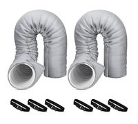 Manguera de escape de aire acondicionado, cubierta de aislamiento de 60 x 21 pulgadas, funda protectora para unidades de CA portátiles, diseño de eficiencia energética (2 unidades, gris)