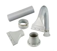 Manguera de escape de ventilación de longitud ajustable 0 7 1 7 m, 100 mm de diámetro, compatible con portátiles para aire acondicionado y secadores con diseño flexible (HS-E420H)