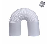 Manguera de escape universal para aire acondicionado y manguera de ventilación de secadora, diámetro retráctil de 13/15 cm, opciones de longitud de 1 m, 1,5 m, 2 m, 3 m, tubo de alambre de acero PP