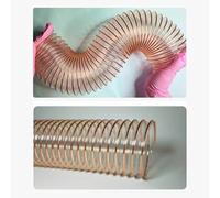 Manguera de extracción de polvo de alambre de acero recubierto de cobre,tubo de extracción de polvo for carpintería,resistente a altas y bajas temperaturas,transparente(65.6ft/20m)