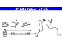 MANGUERA De Freno ATE 24.1253-0020.3 Para AUDI, SEAT, SKODA, VW
