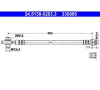 MANGUERA De Freno ATE 24.5138-0263.3 Para AUDI, SEAT
