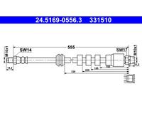 MANGUERA De Freno ATE 24.5169-0556.3 Para BMW