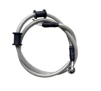Manguera de freno de motocicleta de 40 cm a 80 cm, cable de freno universal de acero trenzado de 28°, for embrague hidráulico, radiador, enfriador de aceite, motocross.(Silver 40cm)