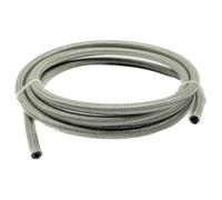 Manguera de freno de nailon trenzado de acero inoxidable para motocicleta AN3 de 20 m/65,62 pies para fluido hidráulico. conector de línea(Silver 20M)