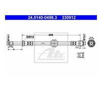 Manguera De Freno Delantera PARA Mercedes-Benz Vito Bus Vito/Mixto Kasten