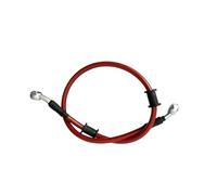 Manguera de freno hidráulico de acero de longitud universal de 40 a 150 cm con cabezal banjo de 28° en ambos lados, apta for motocicletas.(Red 90cm)