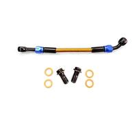 Manguera de freno Latiguillo De Freno Cable Trenzado Acero Inoxidable Para Motocicleta, 30 Cm A 500, Ángulo 0° A 45°, Color Dorado, Para Tubería Aceite Hidráulico(1000mm)
