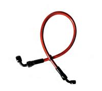 Manguera de freno Latiguillo De Freno Y Embrague Para Motocicleta 45° A 90° Con Banjo Giratorio, Tubo Aceite Trenzado Acero Inoxidable M10, Accesorios(1000mm)