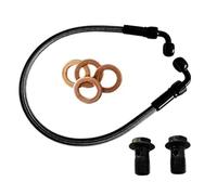 Manguera de freno Latiguillo Freno Trenzado AN3 M10 Para Motocicleta, Tubo Embrague Hidráulico, Aceite Del Cilindro Maestro Motocross Dirt Bike Pit 90°-90° Accesorios(4200mm)