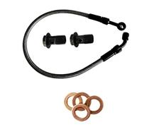 Manguera de freno Latiguillo Freno Trenzado Para Motocicleta (0°-90°) - Tubo De Embrague Hidráulico Manguera Aceite Para Cilindro Maestro AN3 M10 Motocross Dirt Pit Bike(1700mm)