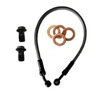 Manguera de freno Latiguillo Freno Trenzado Para Motocicleta AN3 M10 28°-45°, Tubo Embrague Hidráulico, Aceite Del Cilindro Maestro Motocross Dirt Bike Pit Accesorios(1700mm)