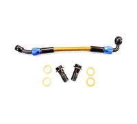Manguera de freno Latiguillo Hidráulico De Freno Para Motocicleta Dorado, 30-500 Cm, Cable Trenzado Acero Inoxidable 28°-90°, Accesorios Para Tubo Aceite(1000mm)