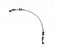 Manguera de freno Latiguillo Hidráulico Universal Para Motocicletas Y Motos De Cross, Con Cable Trenzado Acero, Rosca Banjo, M10, 50 Cm/90 Cm/120 Cm(Silver,50cm)