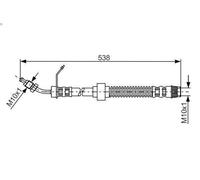 Manguera de frenos para BOSCH 1 987 481 151 para MASTER II Autobús (JD) 3 2003-