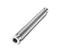 Manguera de fuelle corrugado de metal con brida ISO-KF, construcción de acero inoxidable para aplicaciones industriales