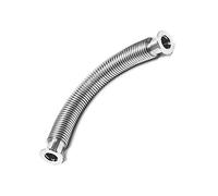 Manguera de fuelle corrugado de metal con brida ISO-KF, construcción de acero inoxidable para aplicaciones industriales