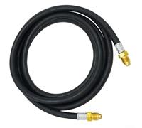 Manguera de gas para reguladores de argón en configuraciones de soldadura TIG compatible con roscas estándar 5/8 UNF 18RH y modelos comunes de medidor de flujo (10 pies)