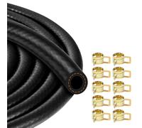 Manguera de gasolina, 3 metro, 6 mm, kit completo con 10 abrazaderas de acero inoxidable, línea de combustible para moto, auto, tractor, scooter, cortacésped, camiones