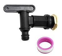 Manguera de grifo de agua barril de lluvia/¾ BSP rosca de repuesto de grifo de plástico a presión conector de cerveza casera, con 1 rollo de cinta de sellado flexible