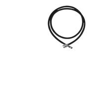 Manguera de grifo de cocina extraíble, manguera flexible trenzada de 80 cm a 150 cm, tubo negro gris pistola, tubo giratorio(M10 M15 Black 150)