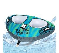 Manguera de inflable - flotador de agua remolcable simple o doble | Piscina de rafa de Lake River para adultos y niños | Asas de agarre suave y almohadilla de seguridad | Tubos de remolque
