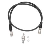 Manguera de inflado a presión Manguera de alta presión de acero inoxidable tejida con fibra de carbono de 39 pulgadas con conector rápido de 8 mm para bomba de aire y accesorios (Color de fibra de