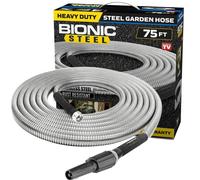 Manguera de jard n de acero bi nico de 75 pies con boquilla, de acero inoxidable 304, flexible, sin dobleces, ligera y duradera, resistente al ap