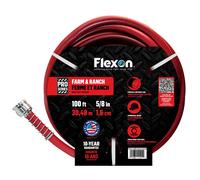 Manguera de jard n Flexon FA58100CN para granjas y ranchos, 100 pies, color rojo