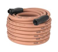 Manguera de jard n SwivelGrip de 16 mm x 30,5 m, con accesorios GHT de 11 1/2"", color arcilla roja