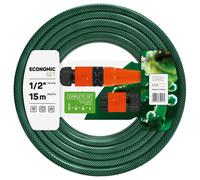 Juego de manguera de jardín con aspersor Economic 15m 1/2 pul con protección UV