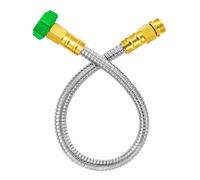 Manguera de jardín de acero inoxidable de 2 pies, conector de 3/4 pulgadas para riego con alta resistencia a la presión y manguera de diseño inoxidable para pulverizadores