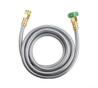 Manguera de jardín de acero inoxidable de 5 pies, fuerte 304 flexible, sin enredos, versátil, conector de extensión de tubería para riego al aire libre