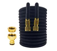 Manguera de jardín de alta presión for limpieza de automóviles, tubería de lavado, herramienta de riego de patio, manguera mágica extensible y flexible.(Black hose Z,1/2''_100FT)