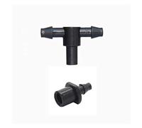 Manguera de jardín de conexión rápida 400 piezas de 1/4" de tres vías separador de agua, manguera extraíble 4/7 conector en T, Jardín de riego de tres vías de la lengüeta de irrigación por goteo