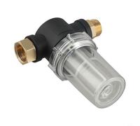 Manguera de jardín de malla 40/100 con filtro de sedimentos en línea con entrada macho de 3/4 pulgadas y salida hembra, compatible con lavadoras a presión y jardín estándar para Ho (malla 100)