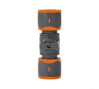 Manguera de jardín doble hembra acoplador con válvula de cierre ABS conexión rápida control de flujo de agua para 16 mm macho europeo resistente a fugas al aire libre