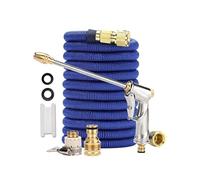 Manguera De Jardín Extensible 3X Con Boquilla De Pulverización De Alta Presión, Manguera De Agua Flexible De Alta Resistencia Para Lavado De Coches Y Jardinería.(C,100FT)