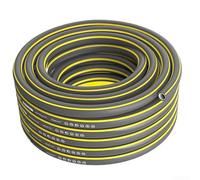 Manguera de jardín flexible de 5 m para riego de plantas, lavado de coches y limpieza de terrazas, material de PVC, fácil de guardar, color gris, versátil para jardinería y exteriores