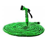 Manguera de jardín flexible, extensible hasta 30 m con pistola rociadora de alta presión, boquilla de 7 patrones para riego, lavado de autos