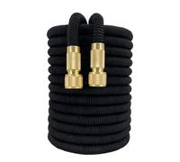 Manguera de jardín flexible, manguera de riego for jardín, manguera de látex doble de alta presión for lavado de autos, suministros for jardines, riego(Black,1/2''_100FT)