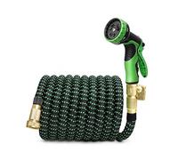 Manguera de jardín Manguera de goma mágica extensible Manguera de plástico ligera resistente al desgaste for riego de jardines(Garden hose set,25ft)